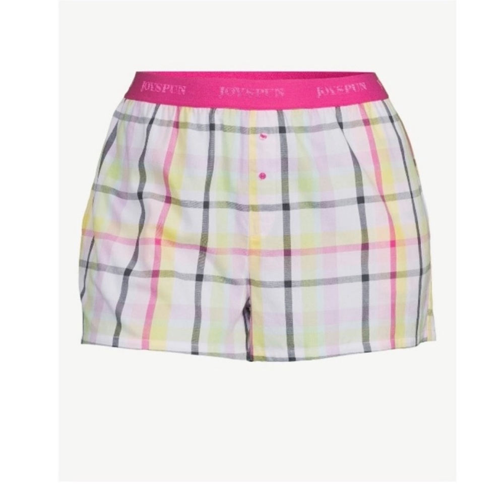 Joyspun Women’s XXL Plaid Pajama Shorts |‎ Multicolored Lightweight NWT
